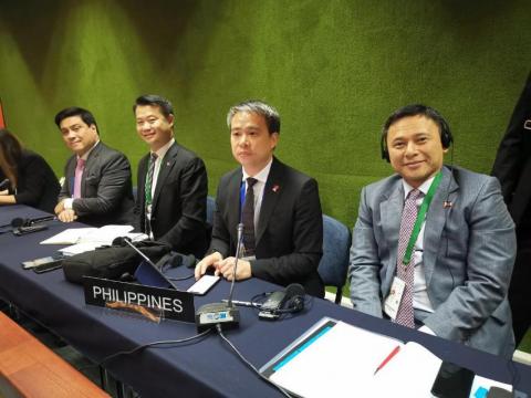 Seatmates at the IPU. Senators Sonny Angara, Joel Villanueva, Sherwin Gatchalian and Majority Leader Juan Miguel Zubiri