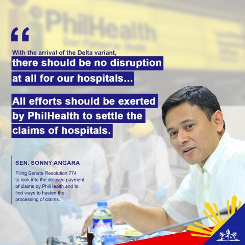 Angara to PhilHealth: Expedite the settlement of hospital claims