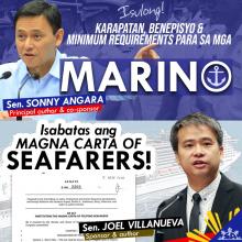 Angara hopes to finally see the passage of the Magna Carta of Filipino Seafarers